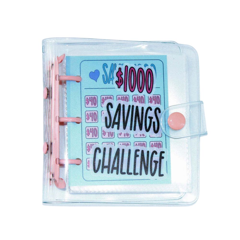 Saving Challenge Book: $1000 Money Saving Binder with Clear Cover