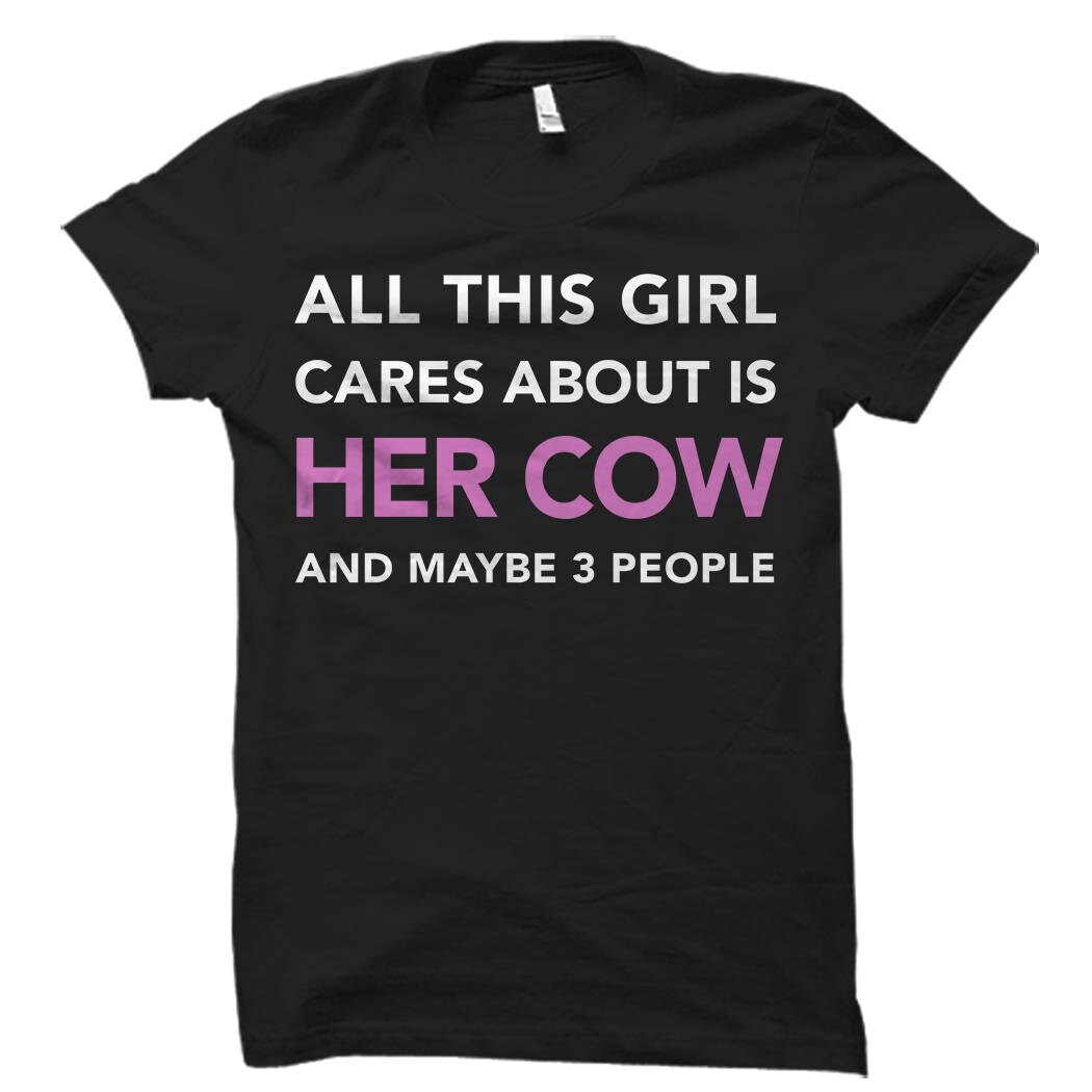 Cow T-Shirt. I love Cows Shirt. Cow Gift. Cattle Shirts. Cattle Gift. Cowgirl Shirt. Country Shirts. Western Shirts. Small Town Girl OS607