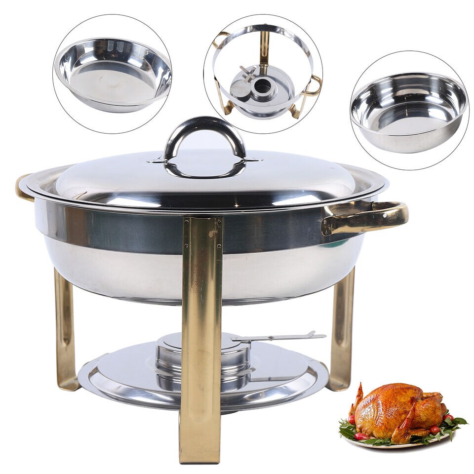 Stainless Steel Chafer Buffet Chafing Dish Set 4L Food Warmer with Lid