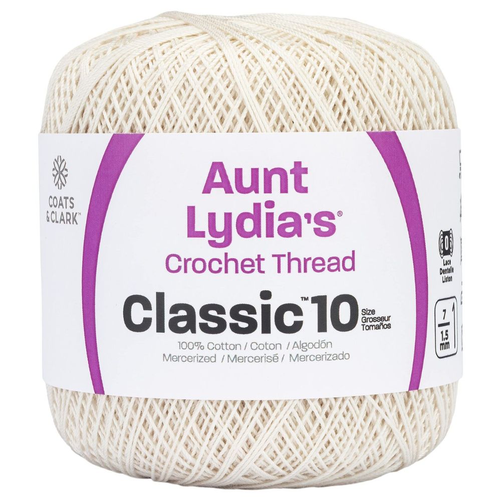 Classic Crochet Thread - Antique White, 1200 Foot, 1 Pack