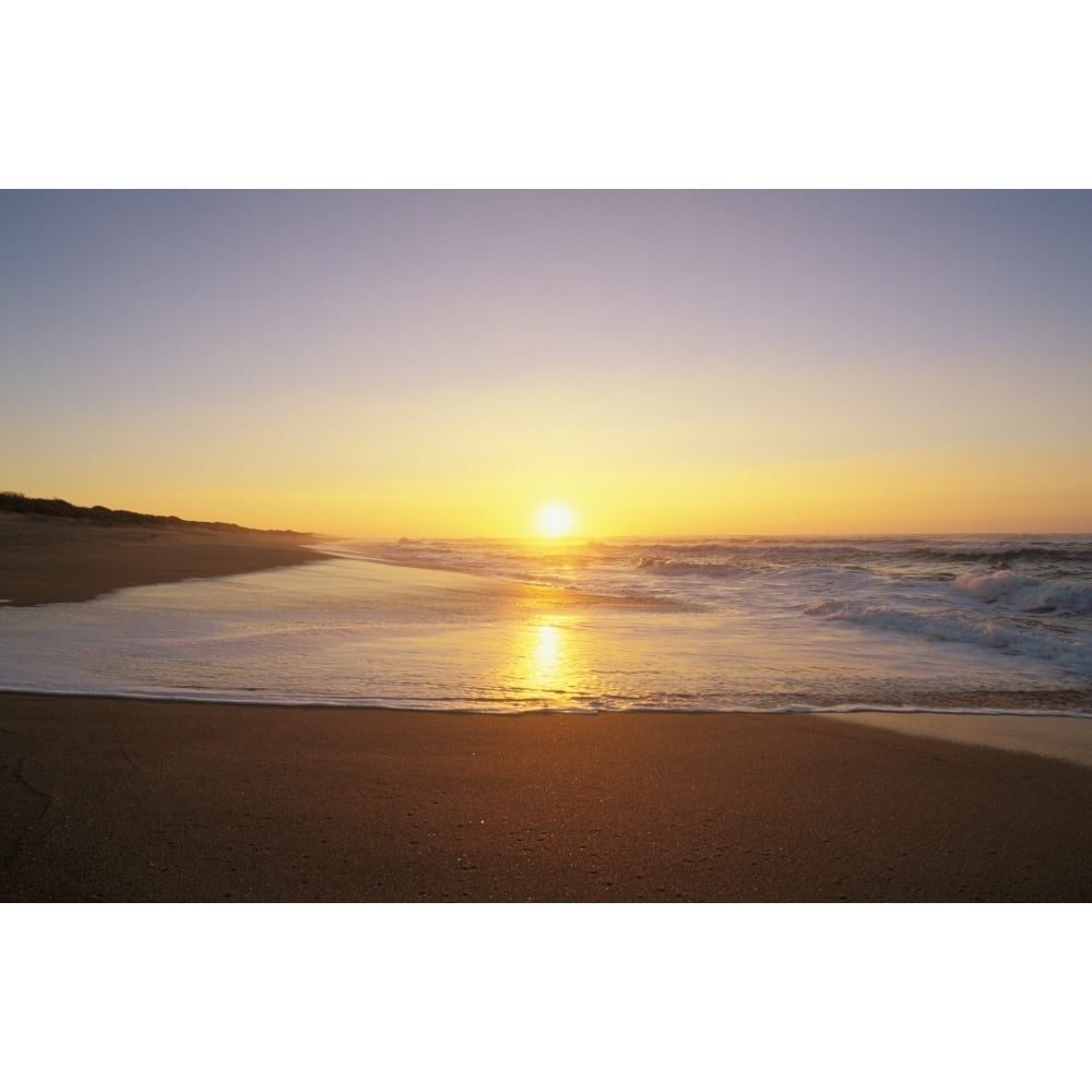 Posterazzi Hawaii  Kauai  Polihale Beach  Beautiful Shoreline At Sunset. Poster Print