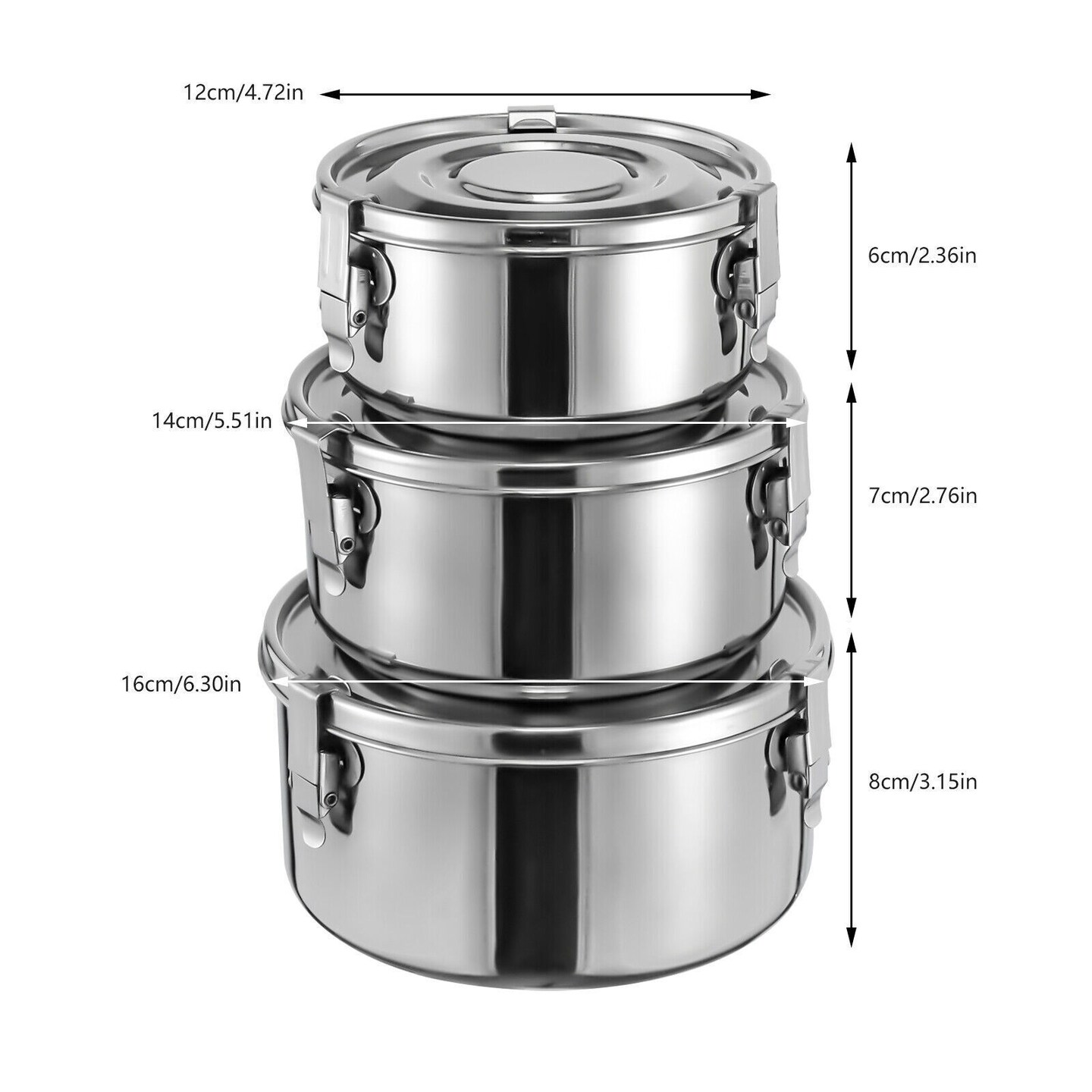 Kitcheniva Steel Food Storage Containers Leak-Proof Smell-Proof