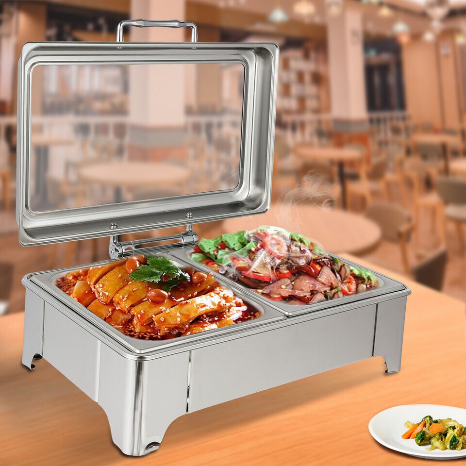 9L Electric Chafing Dish Buffet Catering Stainless Steel Food Warmer