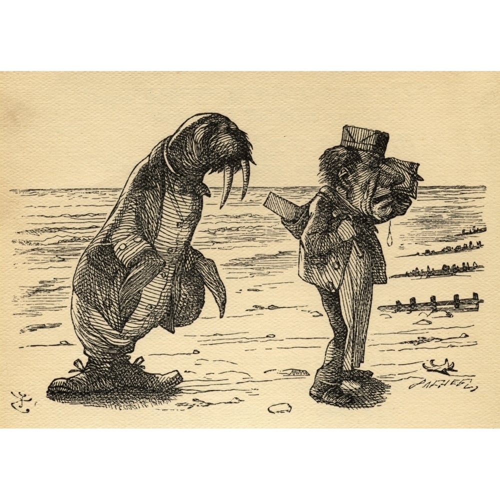 Posterazzi The Walrus And The Carpenter. Illustration By Sir John Tenniel  1820-1914. From