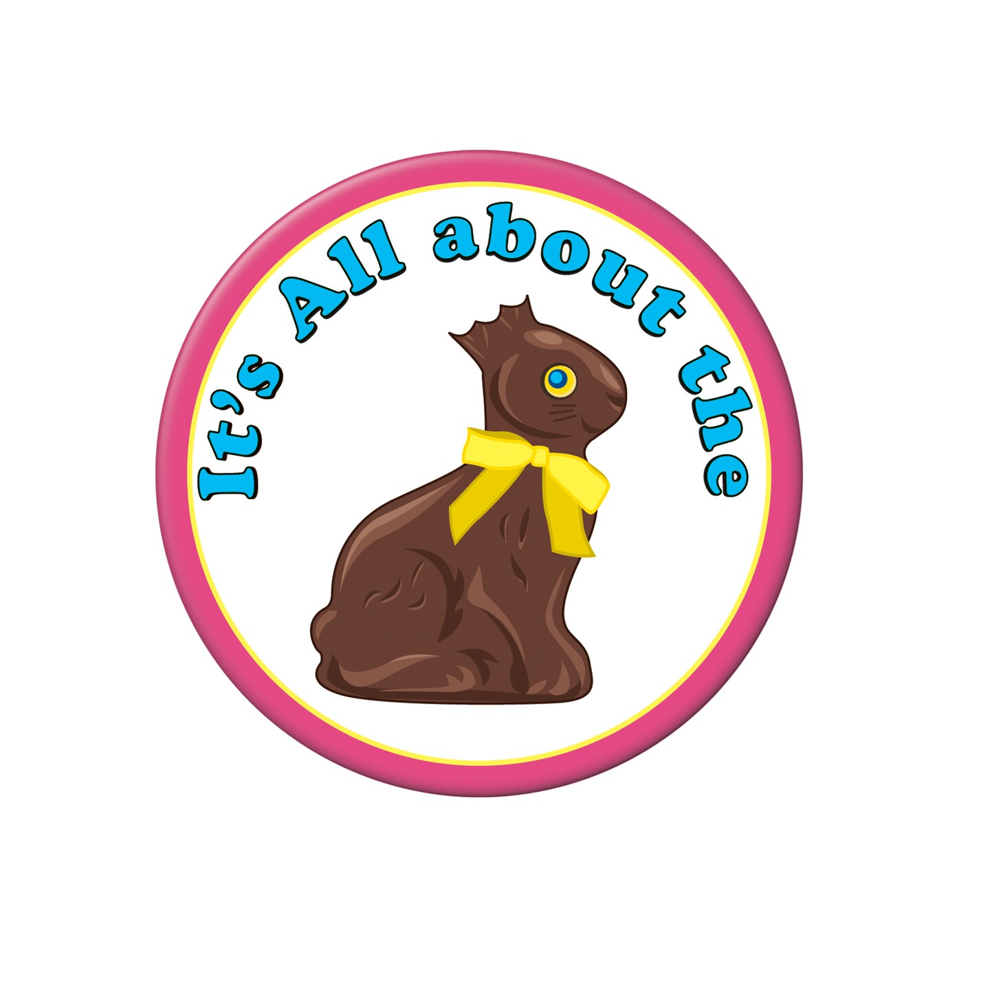 Easter Decoration - Chocolate Bunny Button - Pack of 12