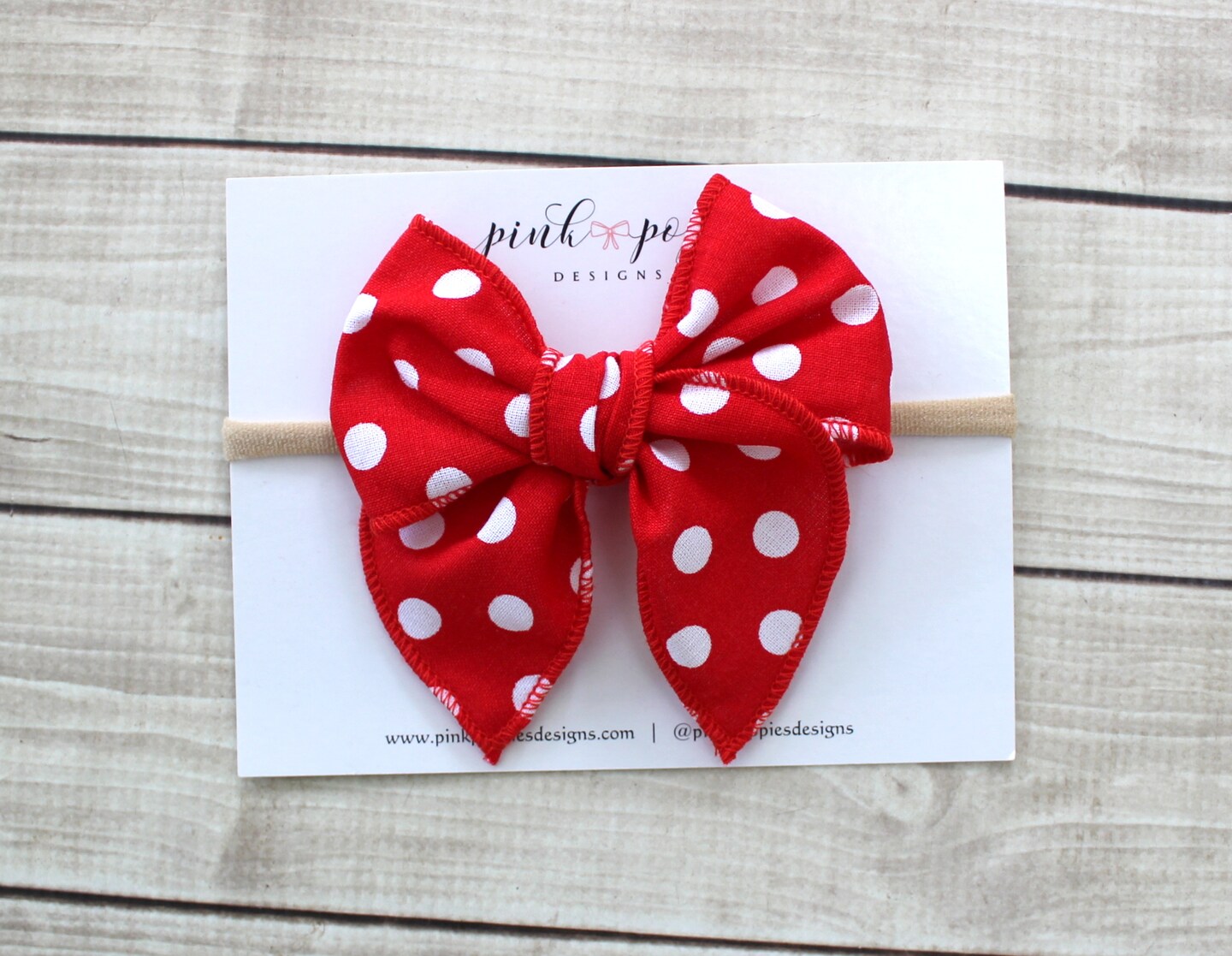 Red and White Polka Dot Bow, Disney Hair Bow, Minnie Mouse Bow, Minnie ...