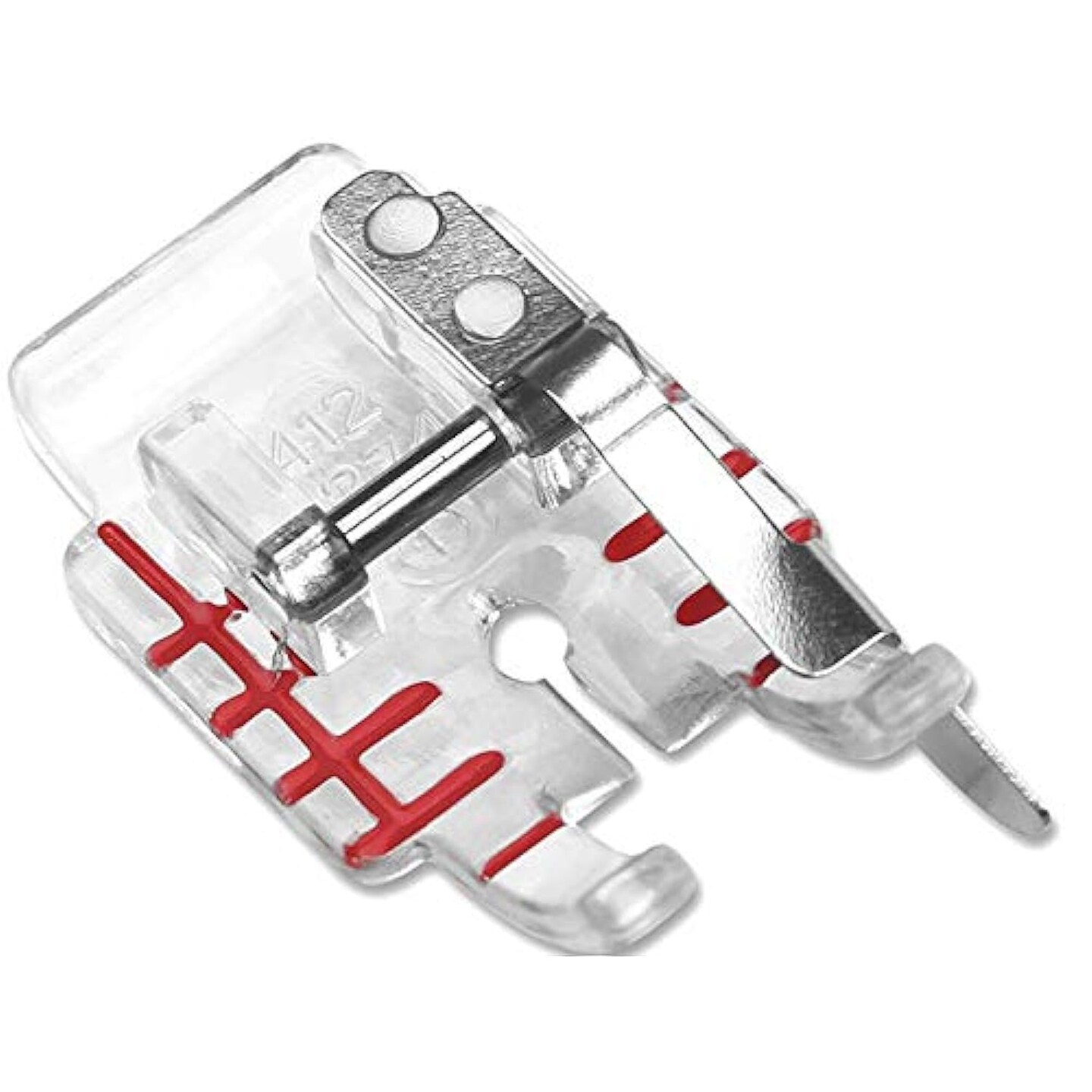 Snap On Clear Plastic 1/4&#x22; Quilting Presser Foot with Guide for Husqvarna Viking Sewing Machine - 4129274-45