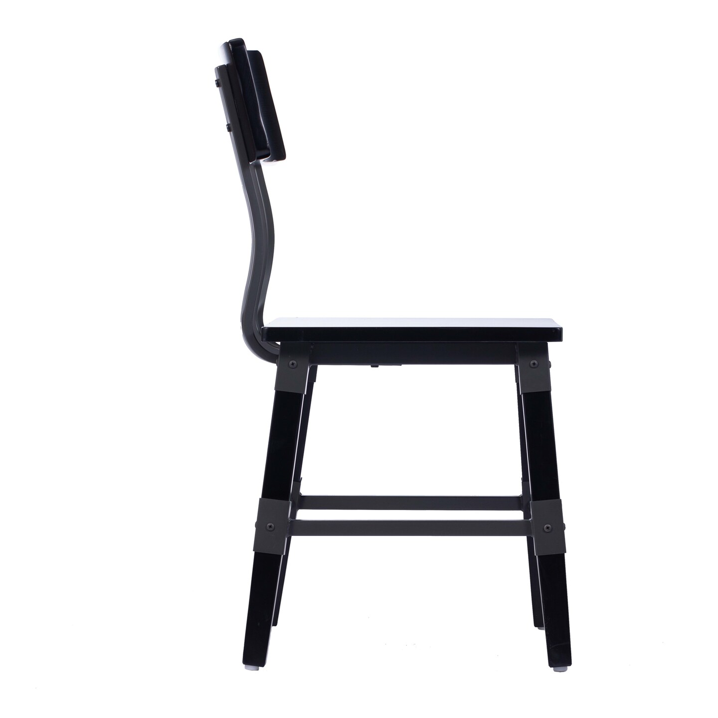 Merrick Lane Breton Dining Chairs with Steel Supports and Footrest - Set Of 2