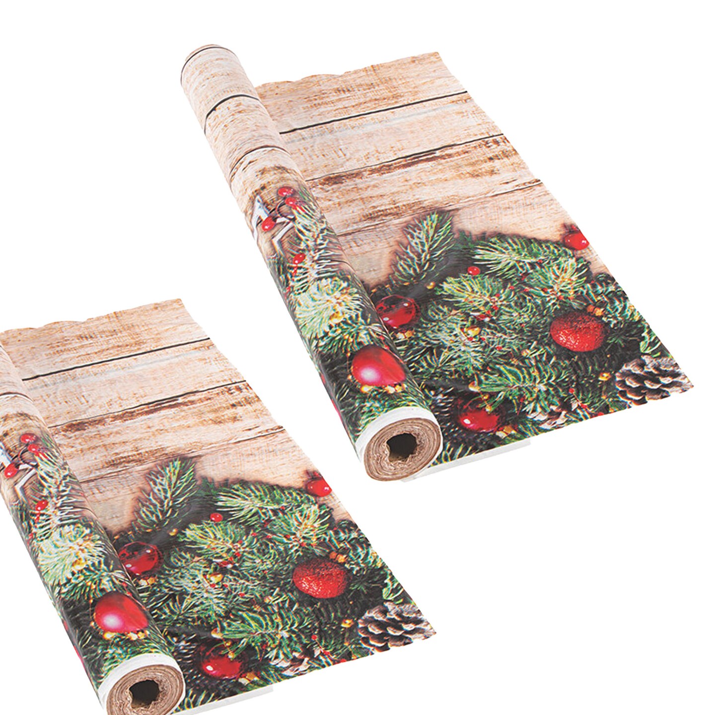 Barnwood Plastic Tablecloth Roll 40&#x22; x 100 ft.