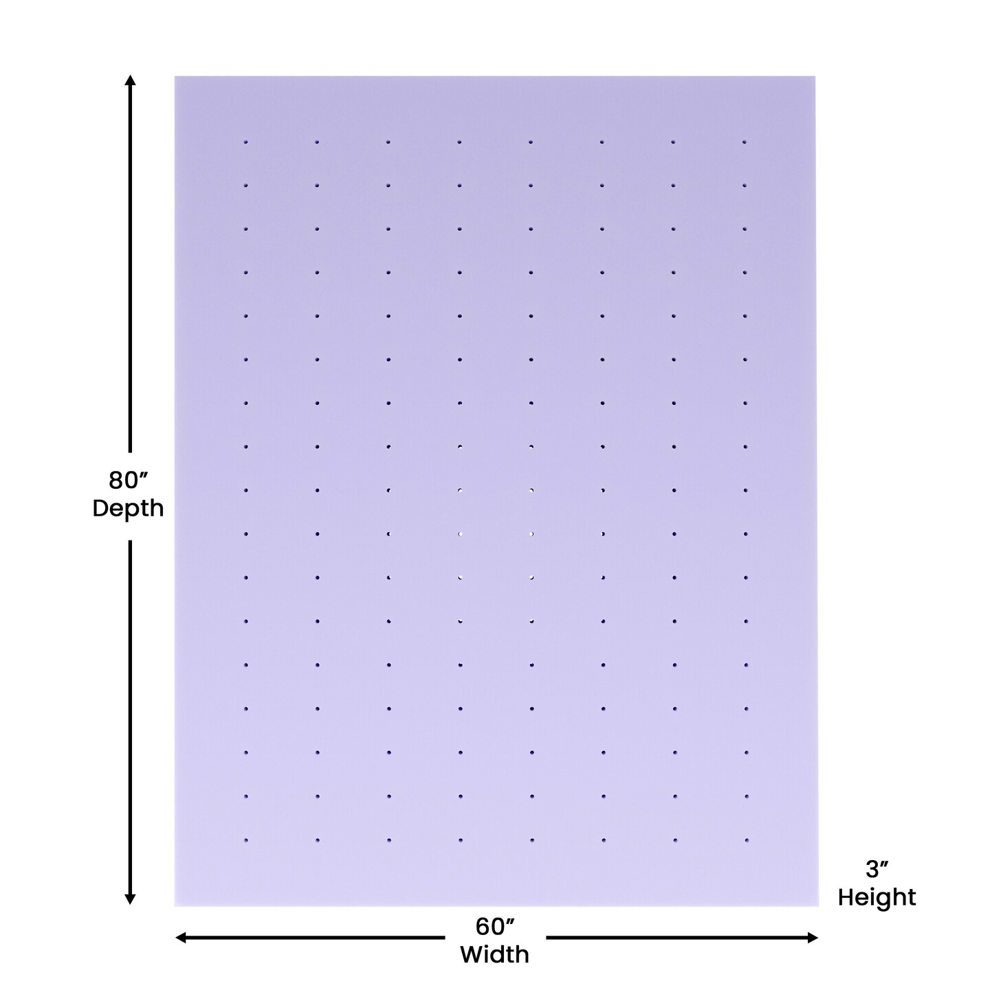 Emma and Oliver Astor Memory Foam Mattress Topper with Lavender Infused, CertiPUR-US Certified Foam and Ventilated Construction