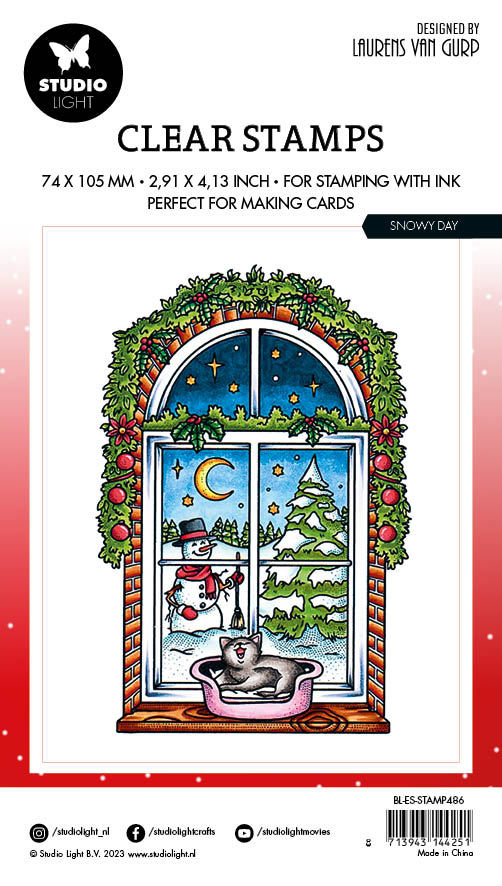 Studio Light BL Clear Stamp Snowy Day By Laurens 89x64x3mm 1 PC nr.486