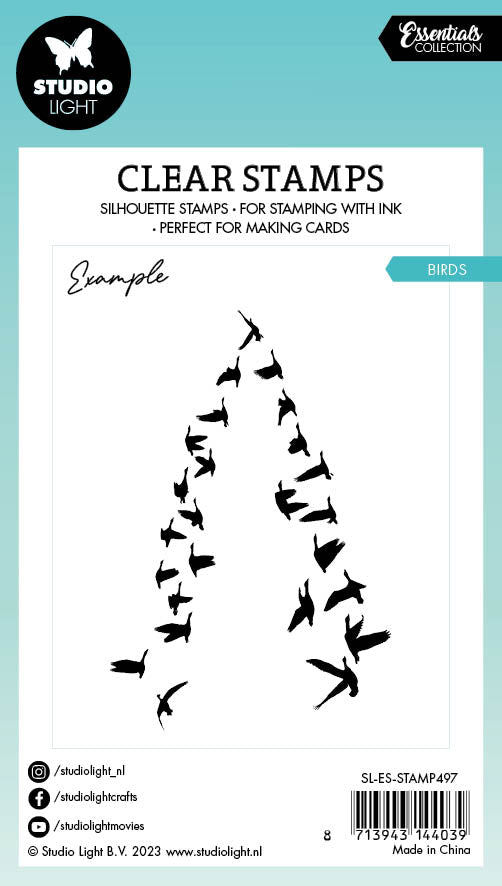 Studio Light SL Clear Stamp Birds Essentials 62x93x3mm 1 PC nr.497