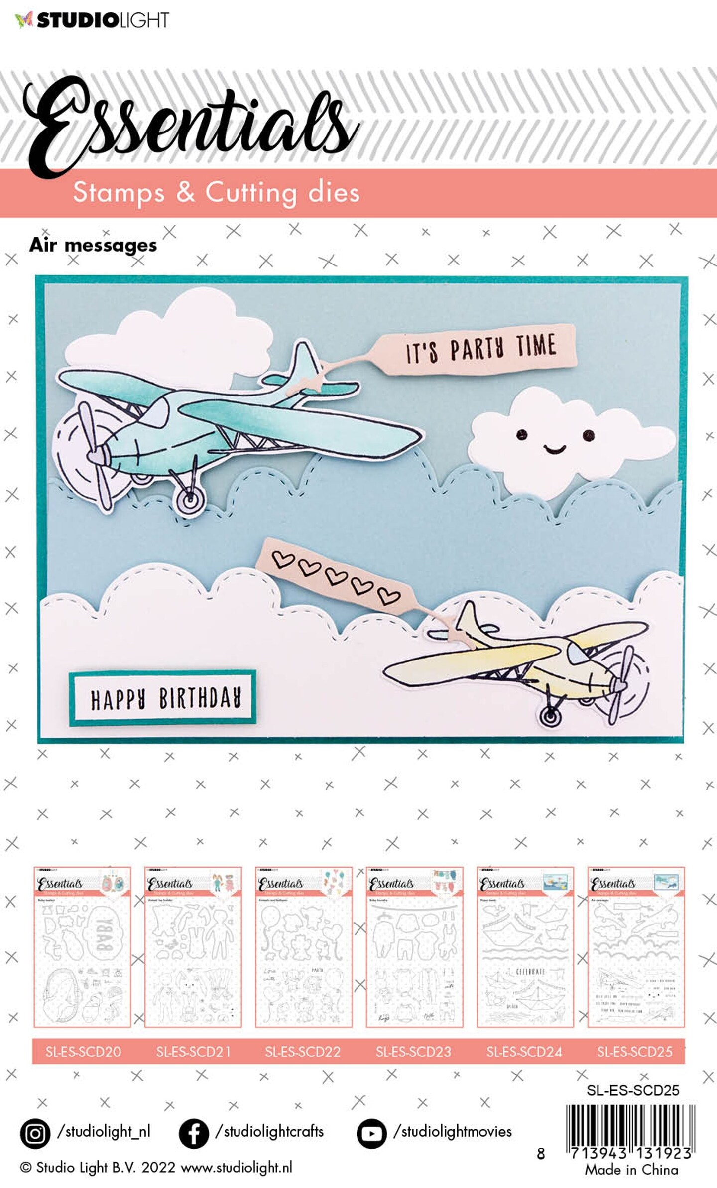 Studio Light SL Stamp & Cutting Die Air Messages Essentials 148x210x3mm ...