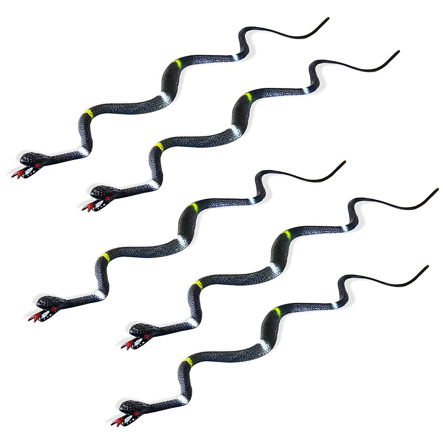 12 Pack Toy Vinyl Snakes For Party, Party Favors by Big Mos Toys