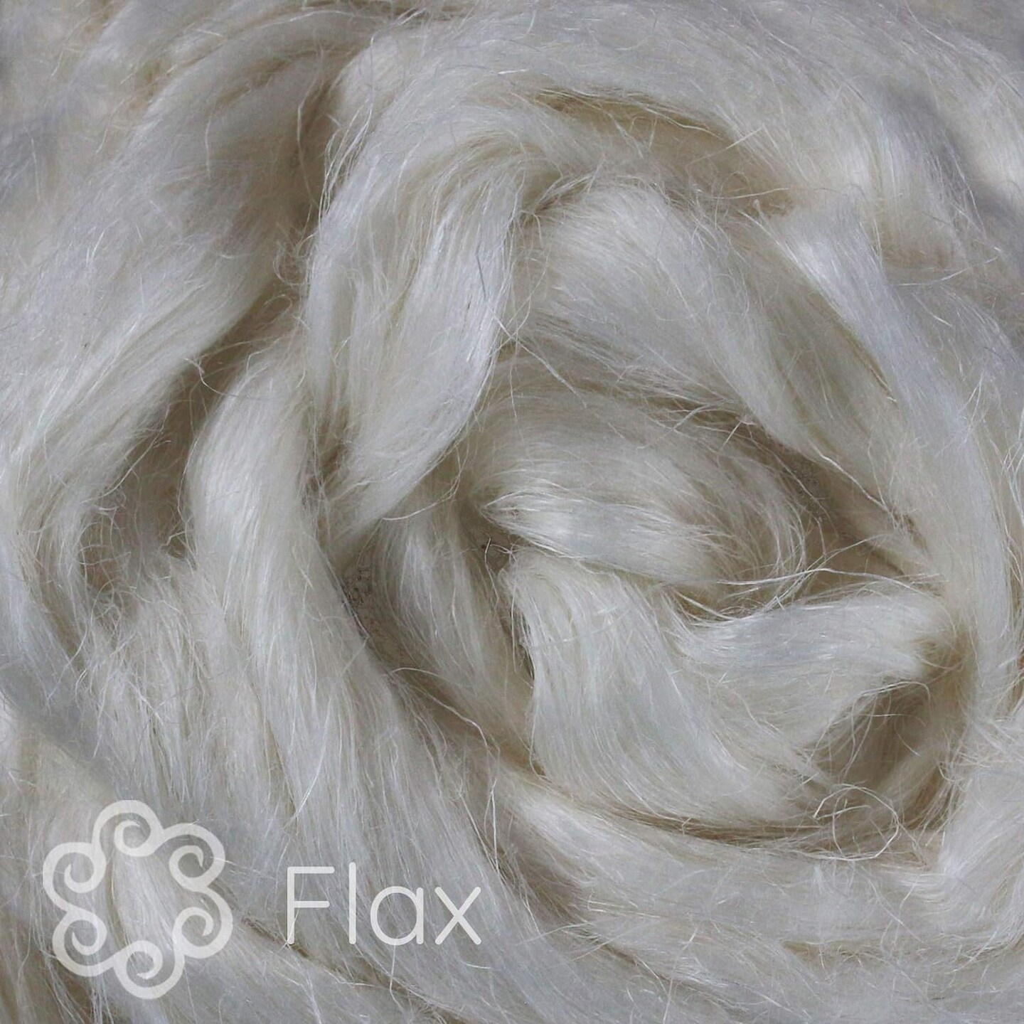 2oz Natural Flax Fiber: Undyed Combed Top Roving - Dyeing, Spinning, Blending, Felting, Weaving. Plant Based, Eco Friendly, Vegan