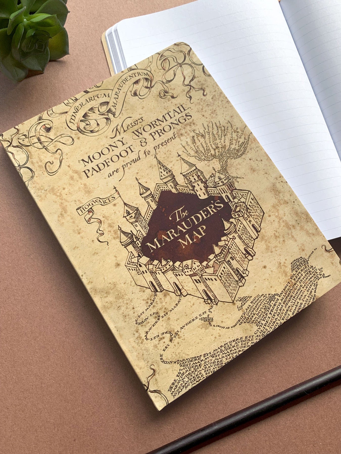 Harry Potter Marauder&#x27;s Map Softcover Lined Journal -Notebook