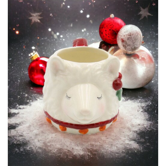 Ceramic Christmas Alpaca Llama Mug 12Oz Holiday Kitchen