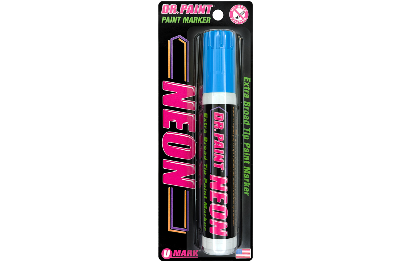 U-Mark DR. PAINT&#xAE; NEON Extra Broad Tip Paint Marker - Blue