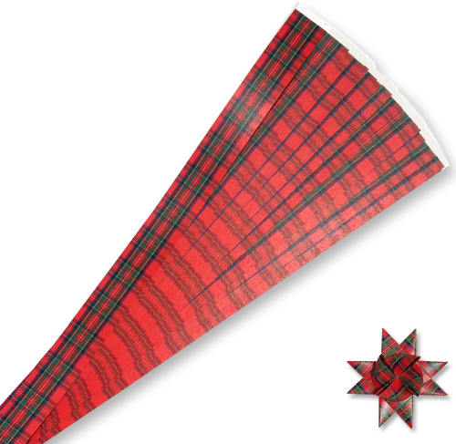Paper Star Strips, L: 73 cm, 11,5 cm, W: 25 mm, Red, 100 Strips, 1