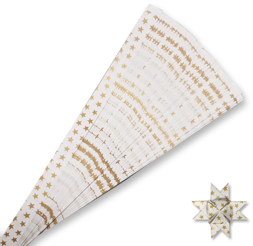 Pearlescent White Paper Strips for Making Moravian German Froebel Stars  Various Sizes 50 Strips per Pack 