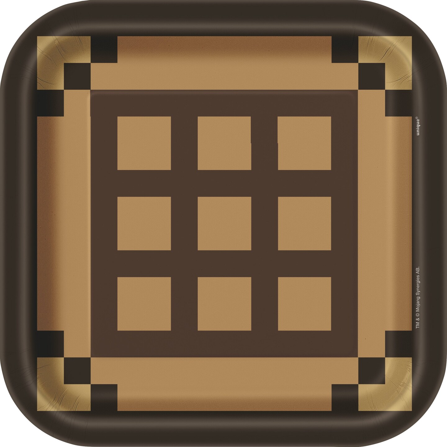 Minecraft 9&#x22; Square Plates - 8ct