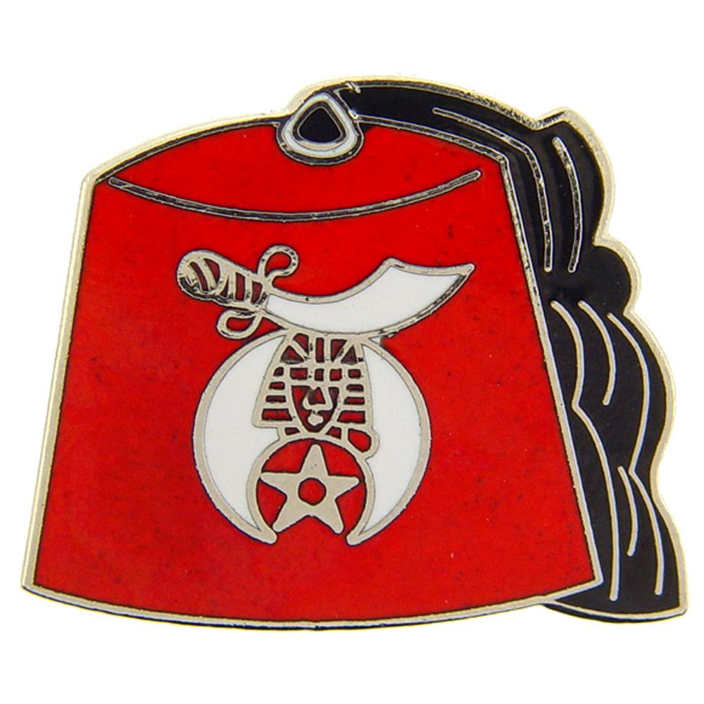 Shriner Fez Pin Red 1&#x22;