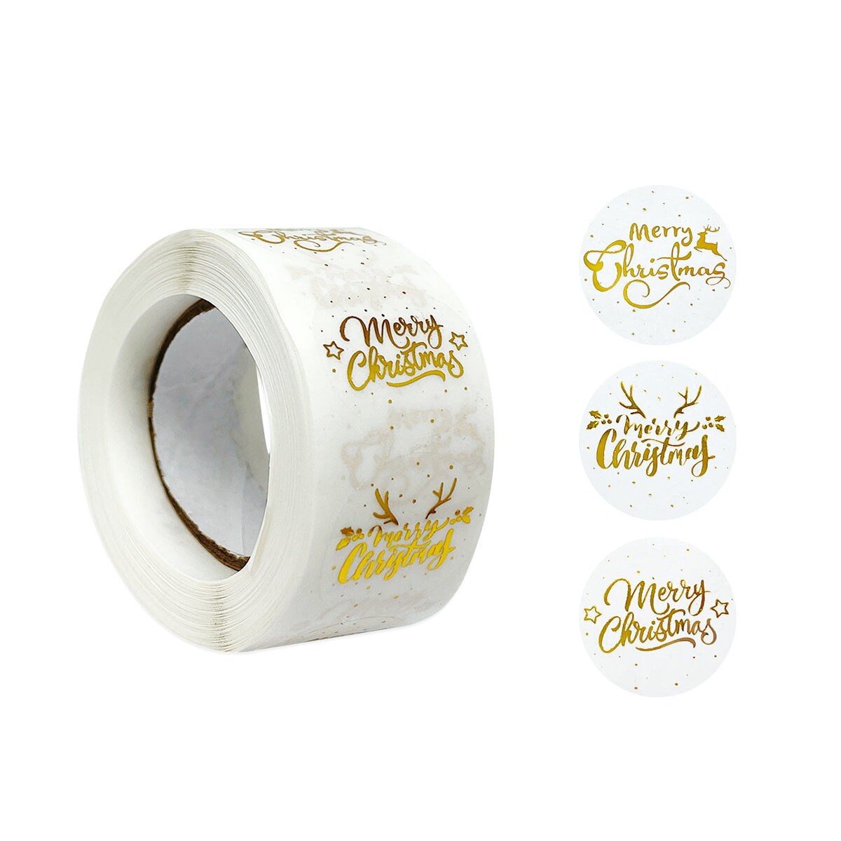 Wrapables Christmas Stickers Label Roll, Holiday Stickers for Sealing