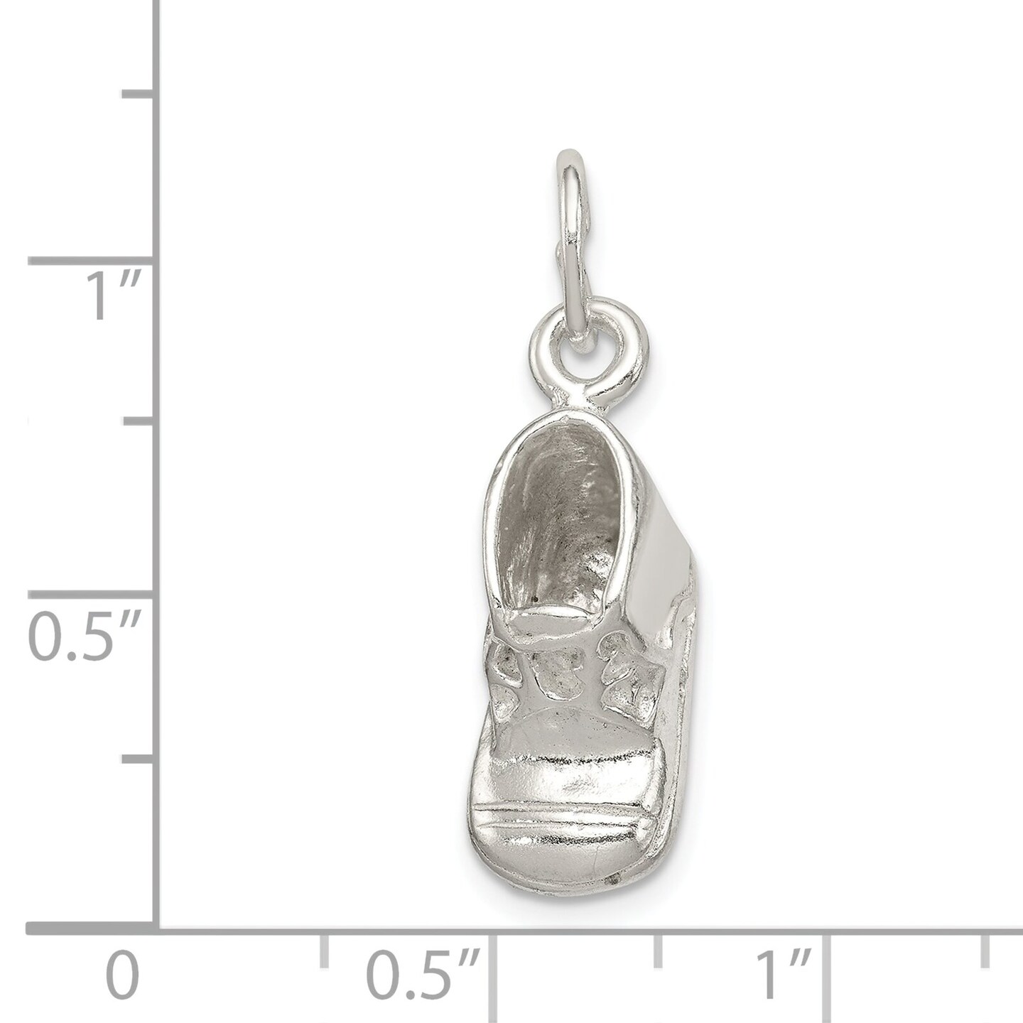 Sterling Silver Baby Shoe Charm Pendant Family Jewelry! 25mm x 11mm