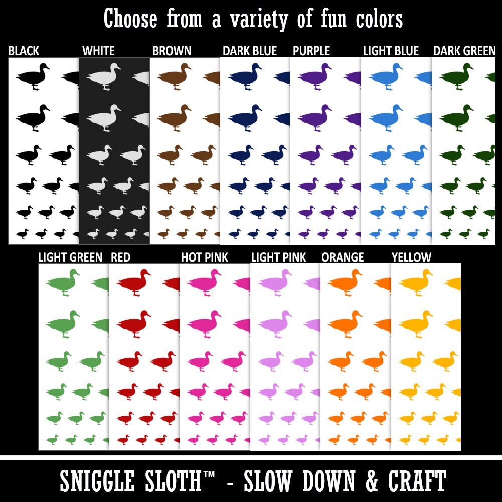 Duck Standing Solid Temporary Tattoo Water Resistant Fake Body Art Set Collection