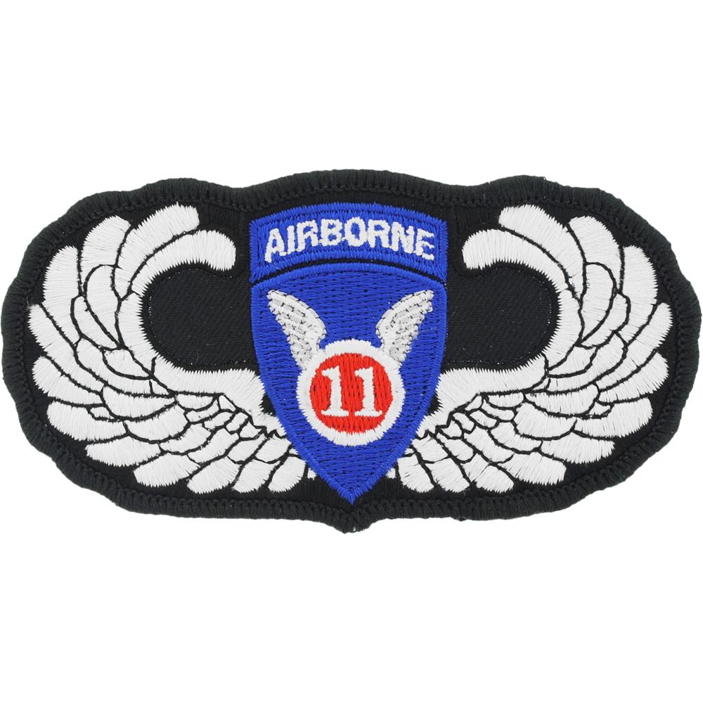 U.S. Army 11th Airborne Wing Patch Blue &#x26; White 3&#x22;