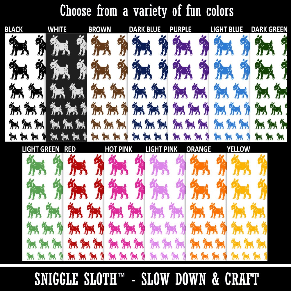 Cute Baby Goat Temporary Tattoo Water Resistant Fake Body Art Set Collection