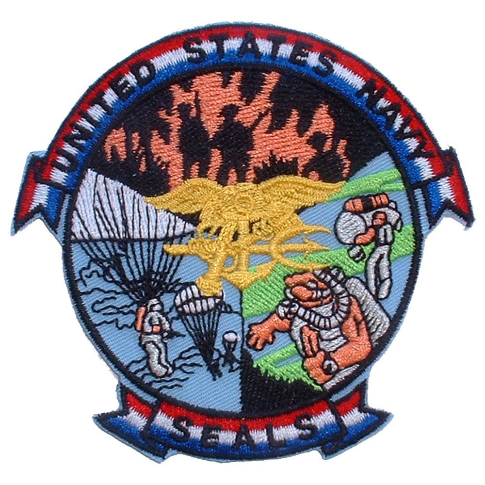 EagleEmblems PM1230 Patch-USN,Seals (3-3/8&#x27;&#x27;)
