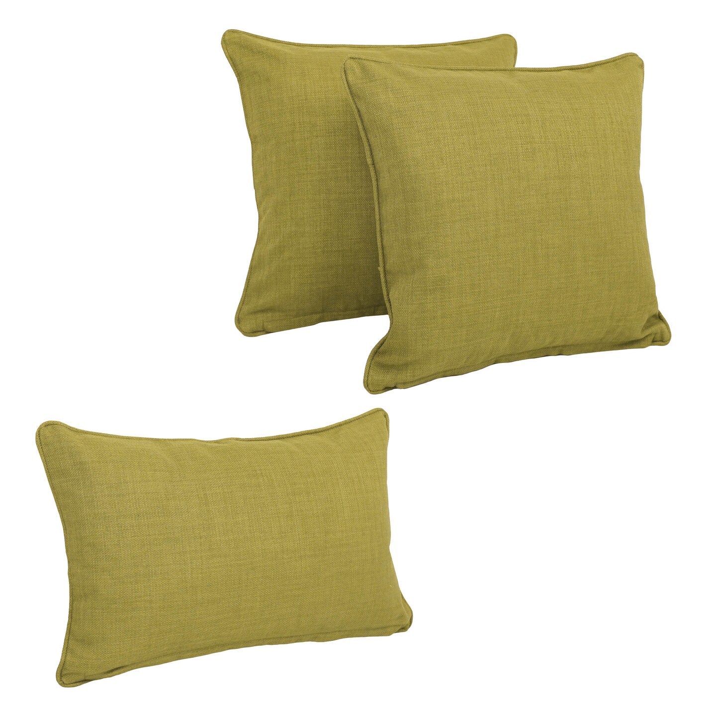 Blazing Needles Indoor/Outdoor Spun Polyester Throw Pillows (Set of 3) - Avocado
