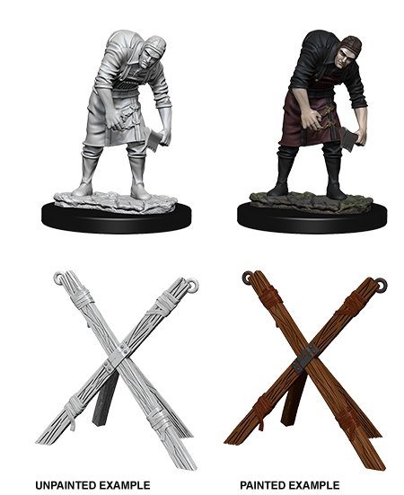 WizKids Deep Cuts Unpainted Miniatures: Assistant &#x26; Torture Cross (2)