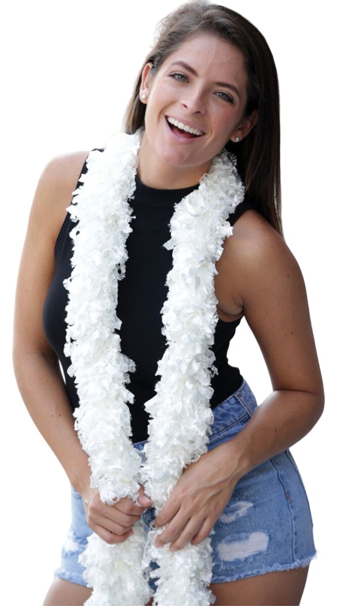 The Costume Center 72" White Featherless Boa Halloween Costume Accessory