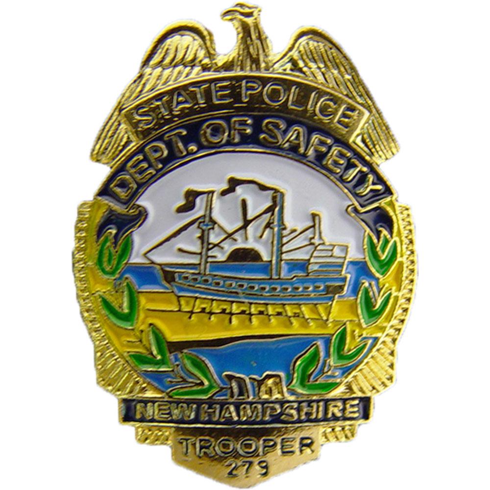 New Hampshire Department of Safety Badge Pin 1&#x22;
