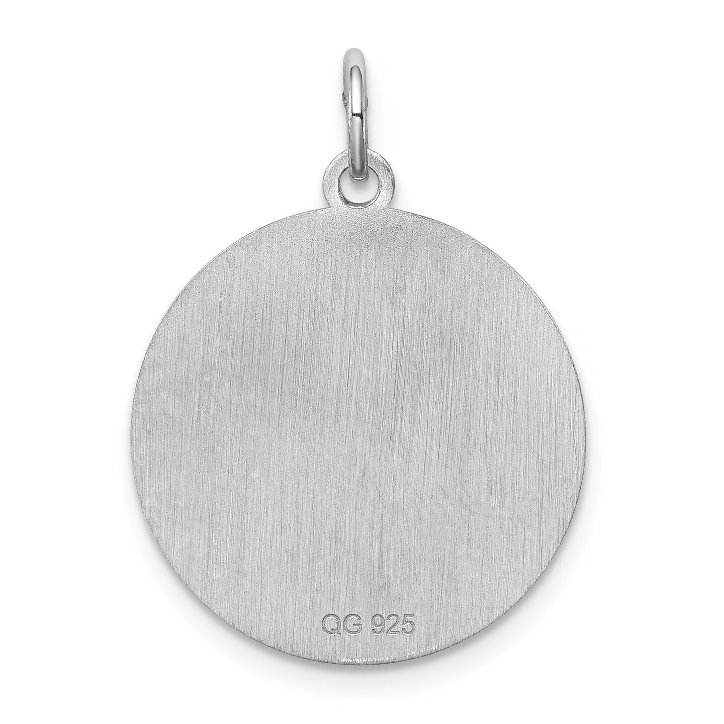 Sterling Silver Maltese Disc Charm Pendant Jewelry 26mm x 19mm