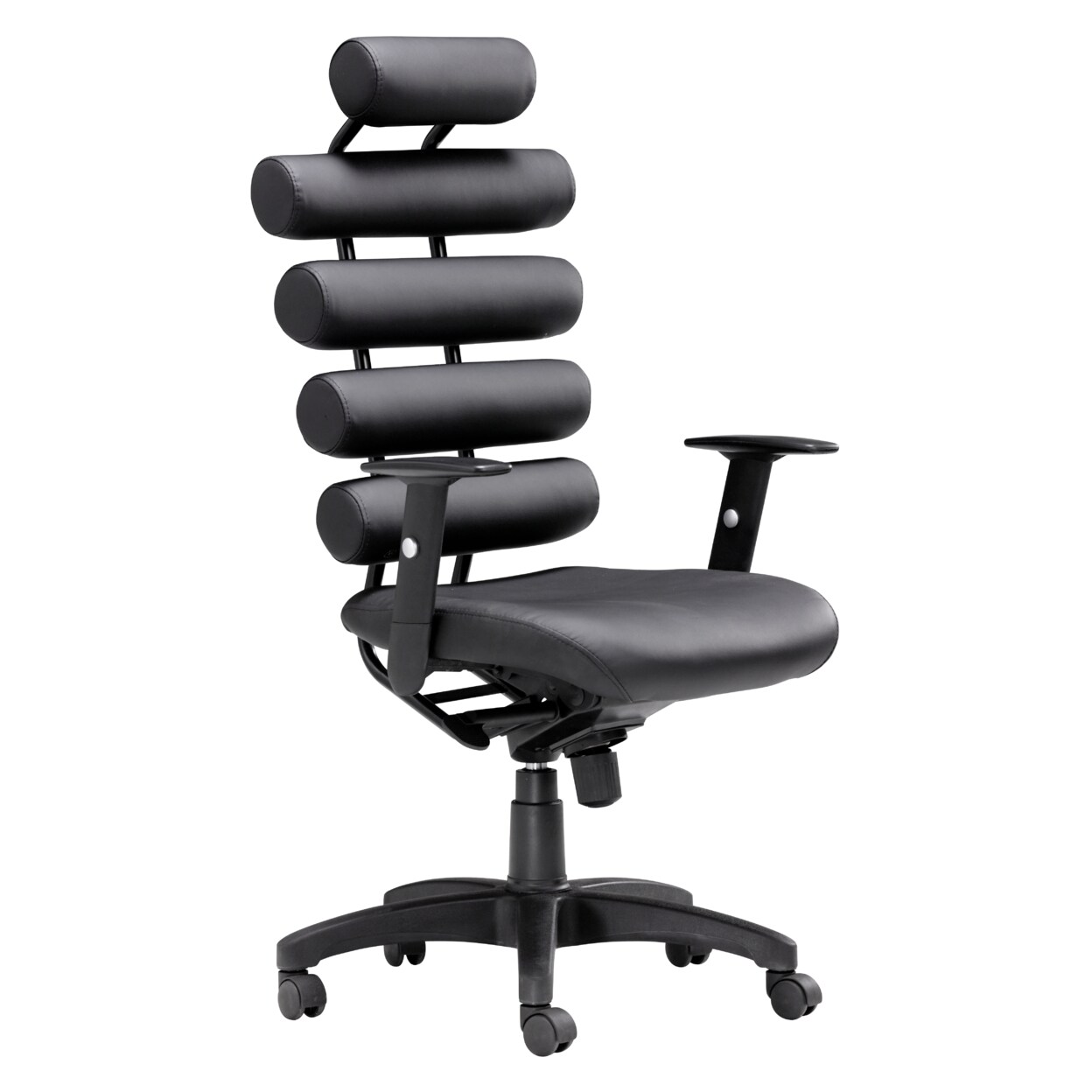 Unico High Back Office Chair With Lumbar Support Adjustable Arms Steel Frame