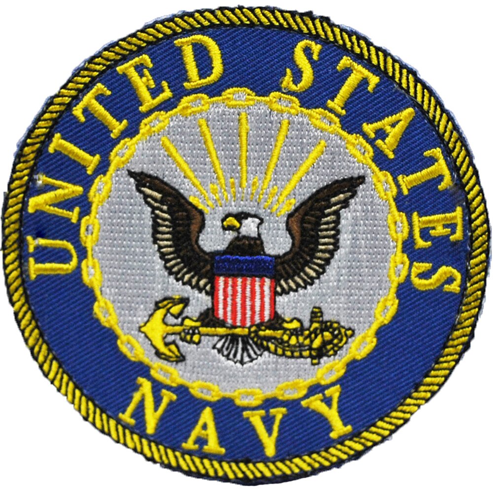 EagleEmblems PM0004V Patch-USN Logo (03v) (Velcro) (3-1/16&#x22;)