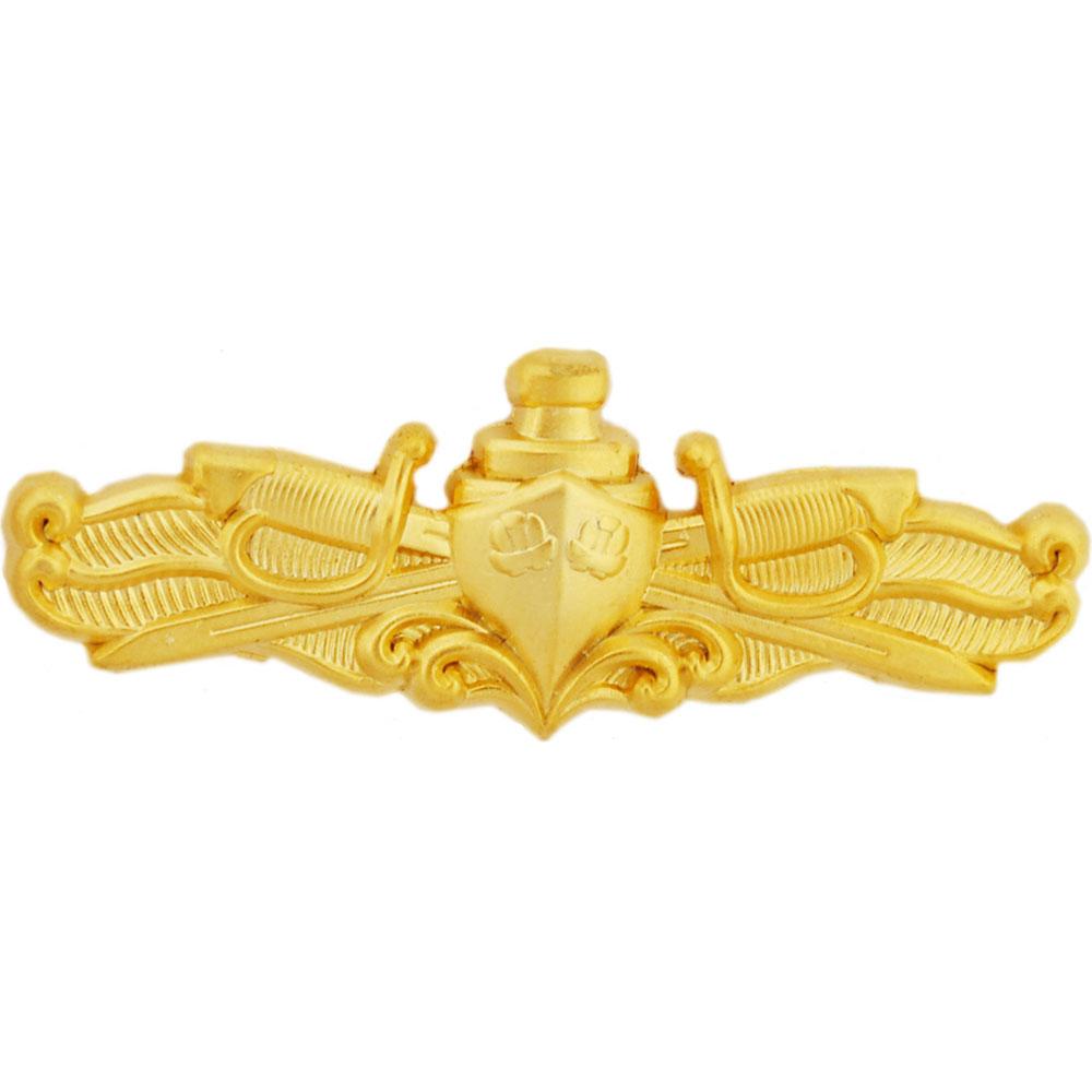 U.S. Navy Surface Warfare Pin Gold Plated 1 3/8