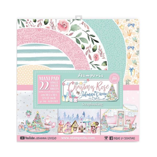 Stamperia Christmas Rose Maxi 12x12 Paper Pack