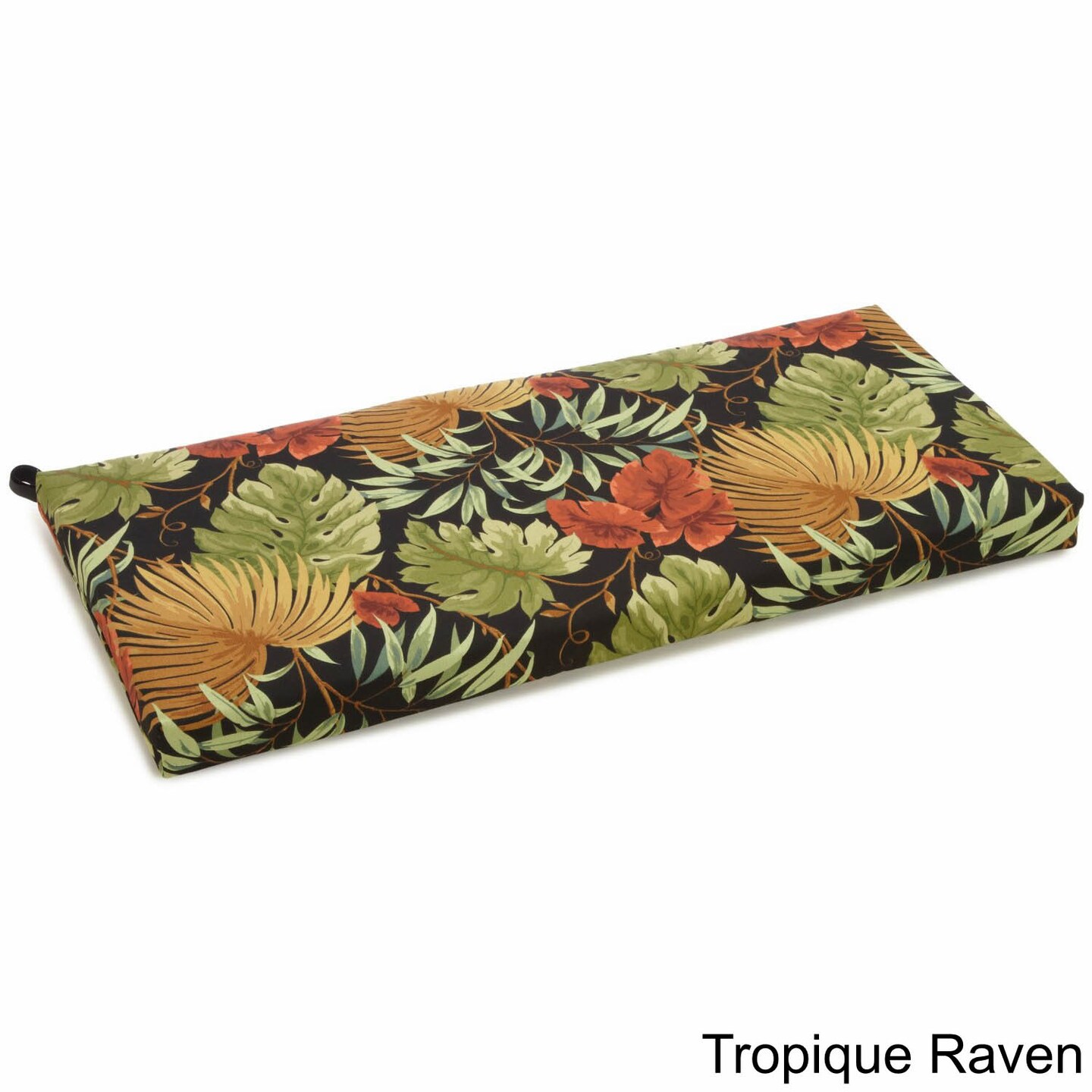 42-inch by 19-inch Spun Polyester Loveseat Cushion - Tropique Raven