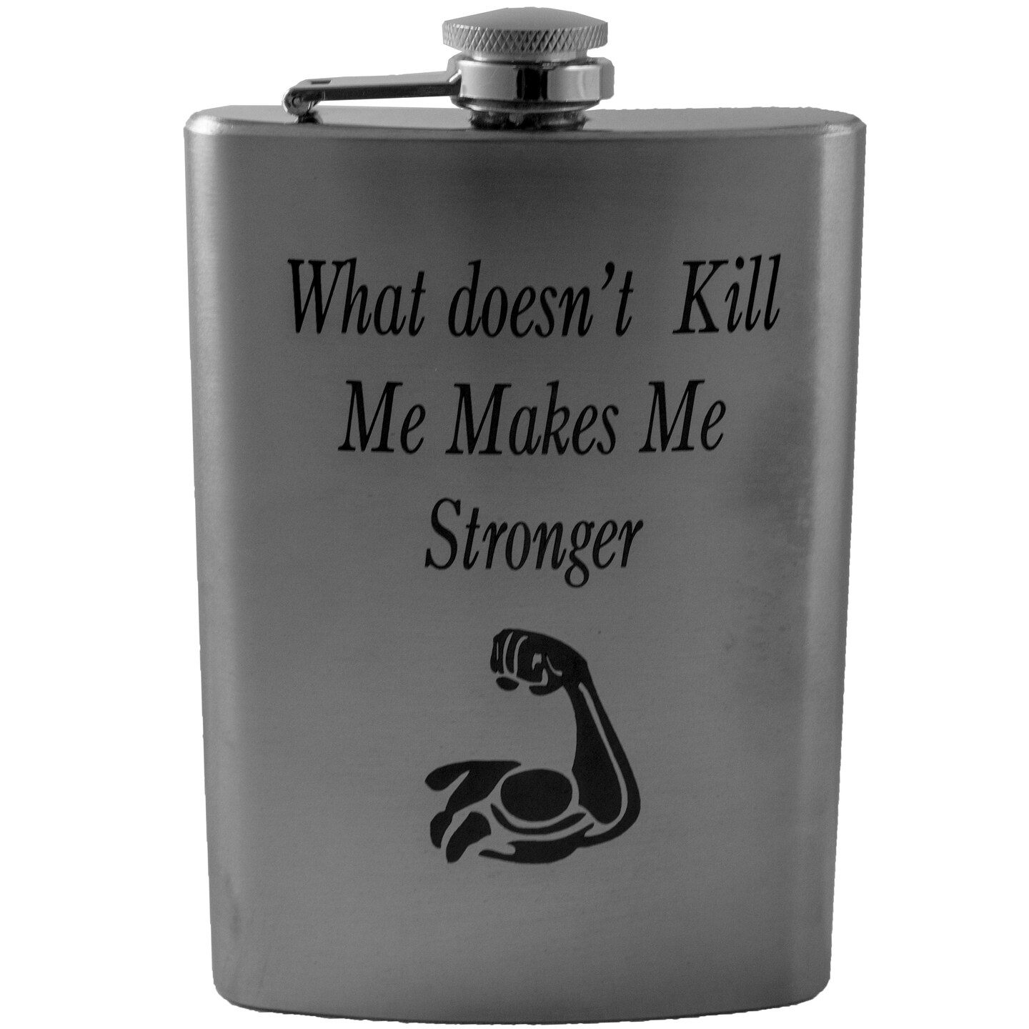 8oz What Doesnt Kill Me Makes Me Stronger Stainless Steel Flask 8oz What Doesnt Kill Me Makes Me Stronger Stainless Steel Flask