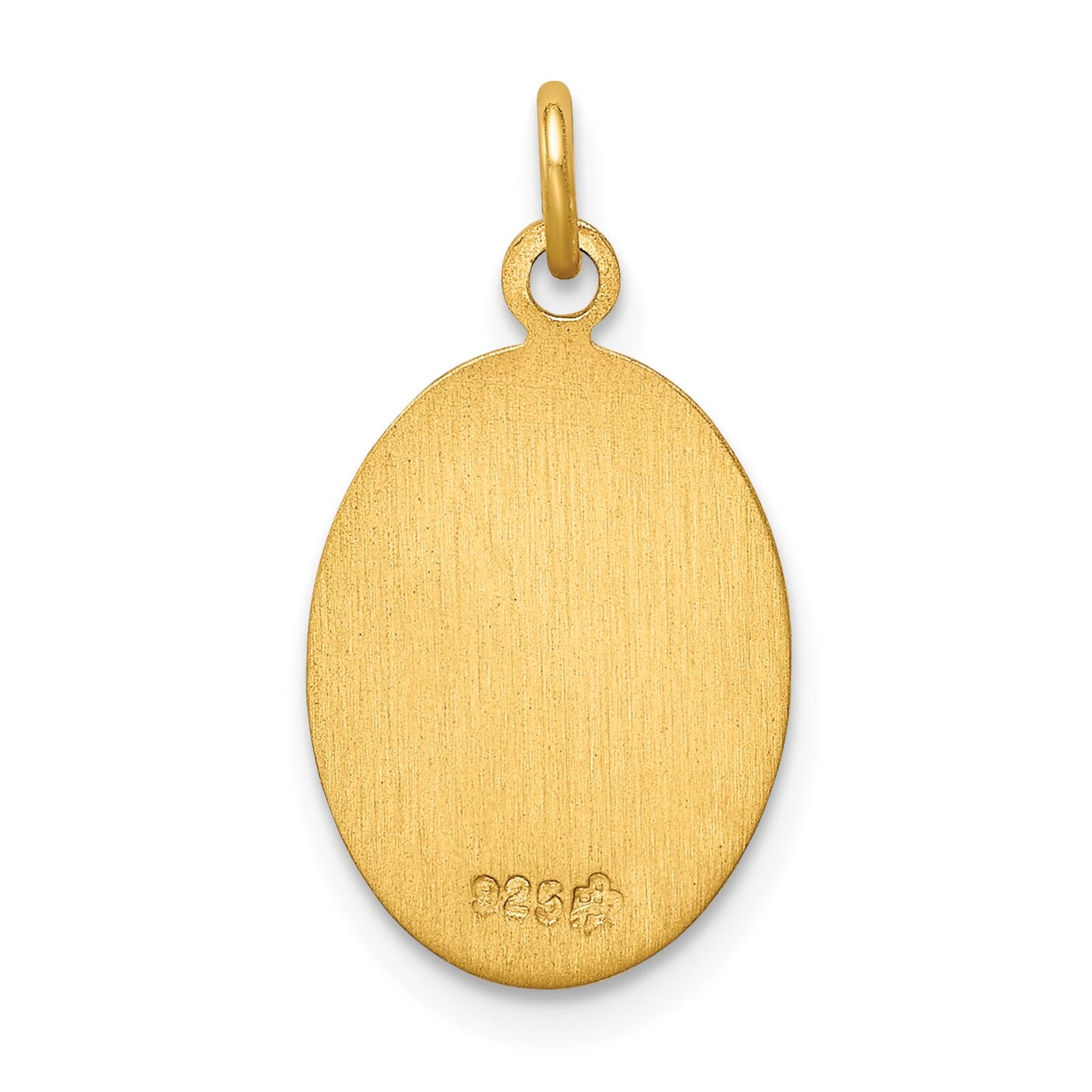 Sterling Silver Gold Plated Saint Christopher Medal