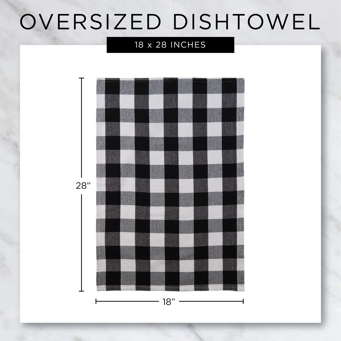 DII Natural Flat Woven Dishtowel (Set of 12)