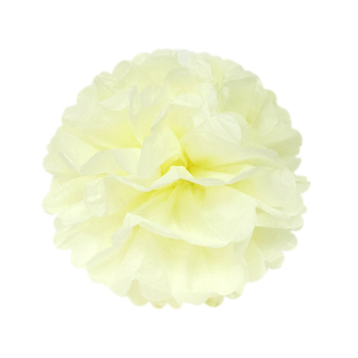 Wrapables Set of 18 Tissue Pom Pom Party Decorations for Weddings, Birthday Parties Baby Showers and Nursery Decor, Gray/Yellow/Ivory