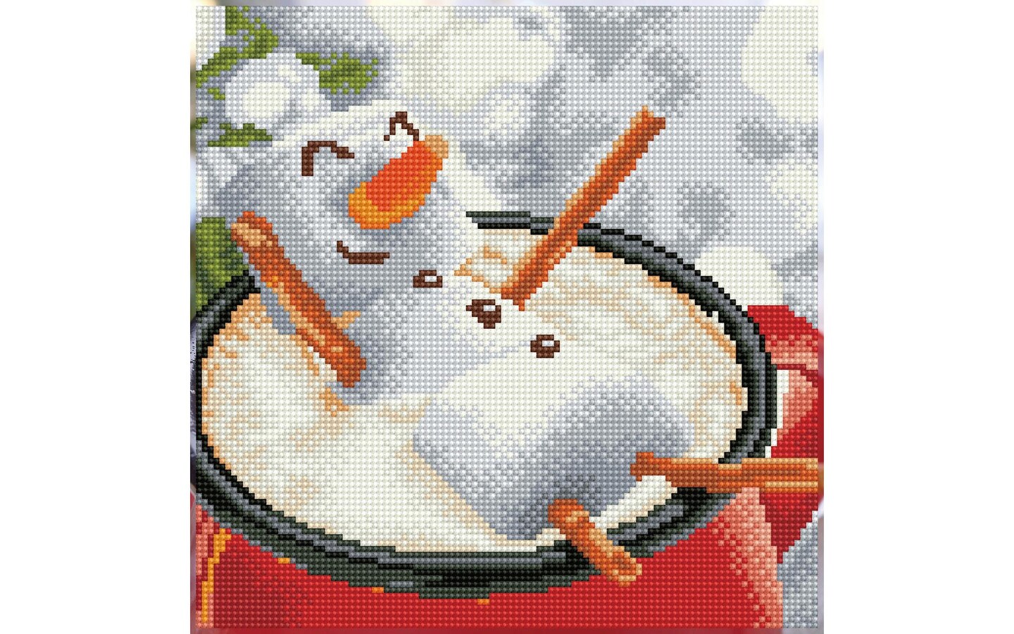 DIAMOND ART BY LEISURE ARTS Snowman Latte, 12"x12", Intermediate