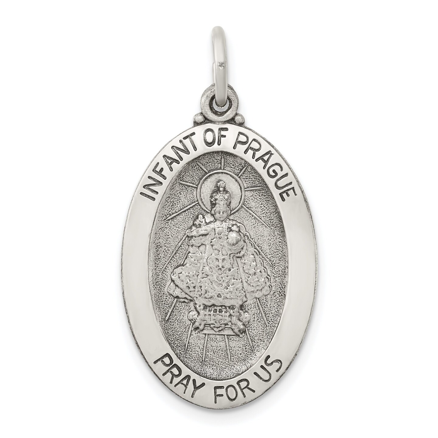 Sterling Silver Jesus Medal