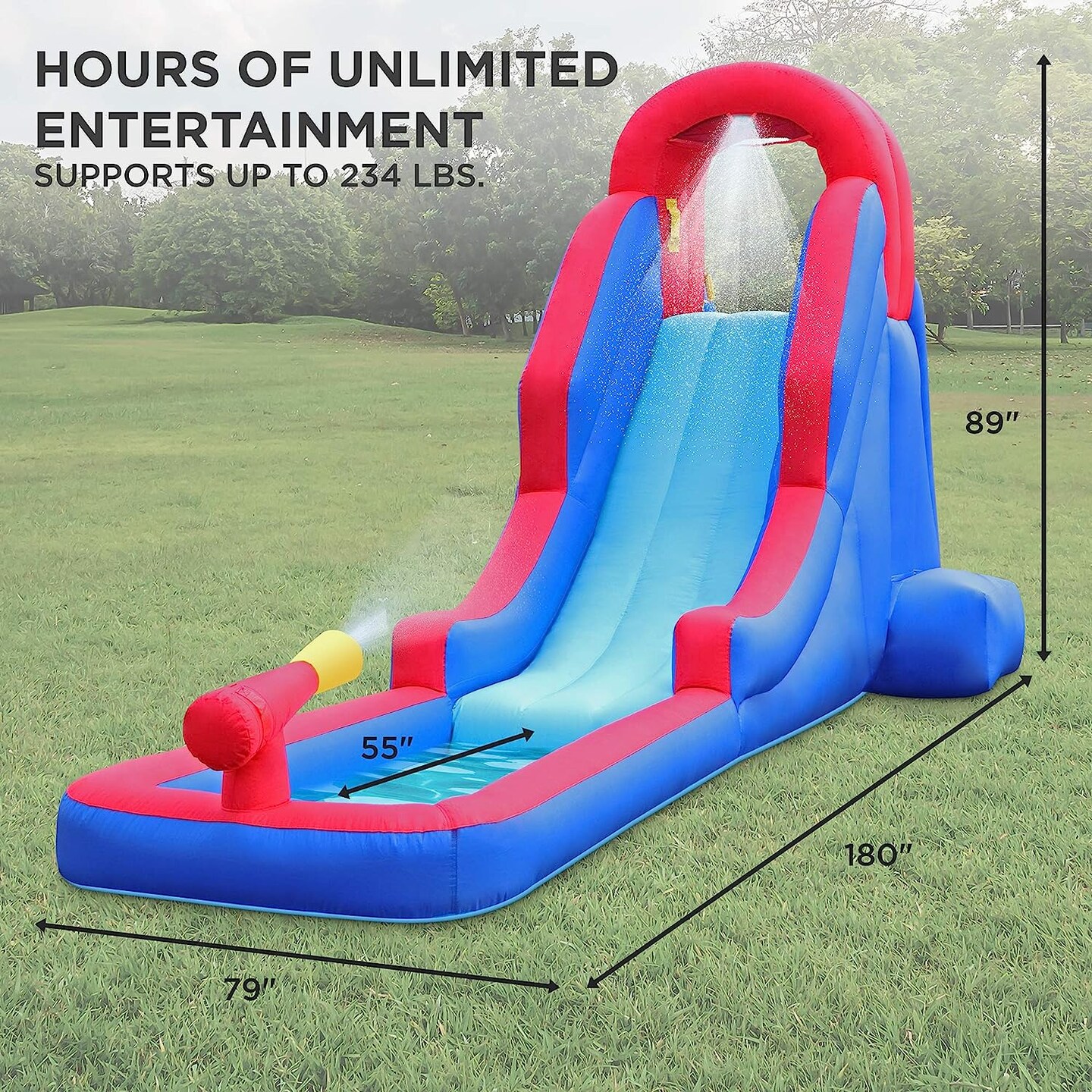 Sunny &#x26; Fun Inflatable Kids Backyard Water Park W/Slide