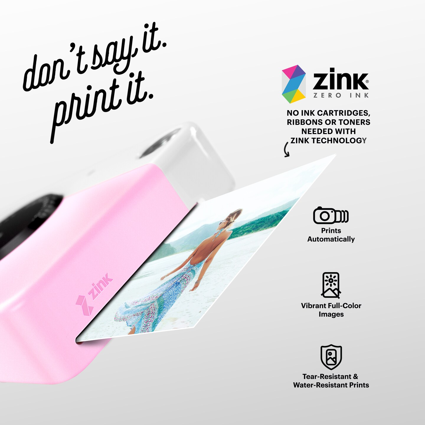 KODAK Printomatic Digital Instant Print Camera, Supports Sticky-Backed 2x3&#x22; Zink Photo Paper